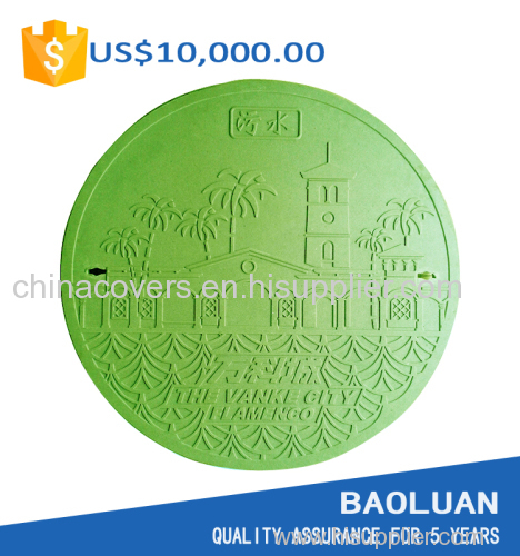 [Baoluan]BS EN124 fiberglass reinforced polymer manhole covers 700mm diameter high quality with warranty