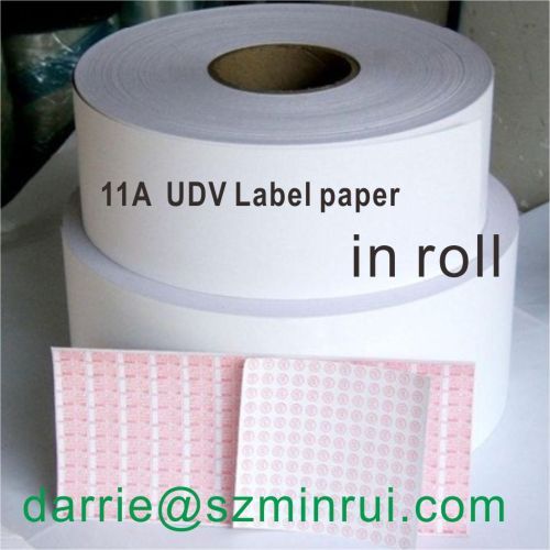 China top manufacturer of Ultra Destructible Vinyl Paper Minrui tamper evident Eggshell sticker material paper roll