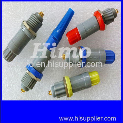 double key 7 pin lemo plastic push pull connector