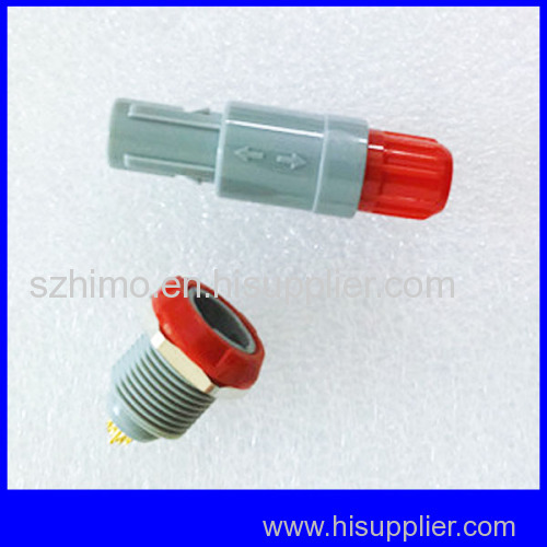 6pin red grey color plastic lemo connector 