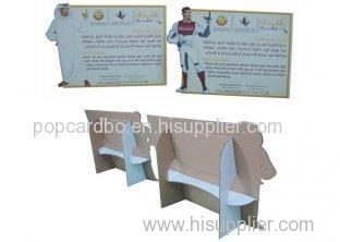 4C printing light weighted cardboard Standee Display for Supermarket advertising banner