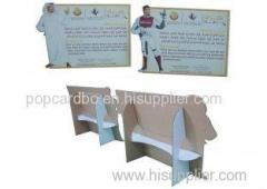 4C printing light weighted cardboard Standee Display for Supermarket advertising banner