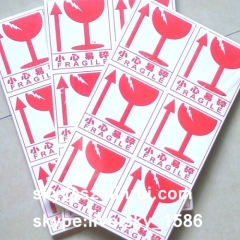 Brittle Fragile Security Non Removable Labels for Anti Counterfeiting Fragile Warning Sticker