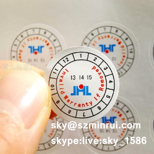 Brittle Fragile Security Sticker Label Custom Printing for Tamper Proof