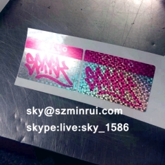 Anti-counterfeit My Name Is Graffiti Hologram Eggshell Stickers Printable Hologram Paper Sticker