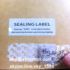 Waterproof Full Transfer Tamper Evident Seal Labels Anti-tamper Void Label for Security