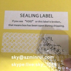 Waterproof Full Transfer Tamper Evident Seal Labels Anti-tamper Void Label for Security