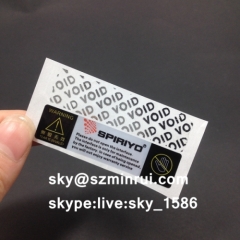 Wholesale Commercial Use Custom Void Adhesive Sticker Labels for Tamper Evident Seal