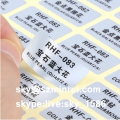 Matte Silver Waterproof Adhesive Labels Permanent Adhesive Polyester Label Stickers