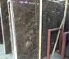 Dark emperador marble slab countertop / Polished marble floor tile