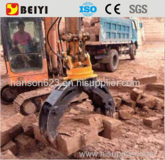 BEIYI hydraulic rotating grapple stone/log/block grab