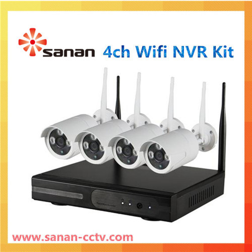 wholesale wireless security camera system 4ch wifi NVR kit 720P
