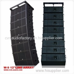 dual 12 inch outdoor sound line array speaker