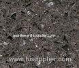 Customized Crystal Shining Dark Grey Quartz Stone Countertops for kitchens