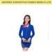 Breathable Blue Ladies Corporate Wear Uniforms Formal Office Dresses Suits