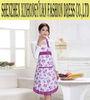 Floral Pattern Chef Cook Uniform Breathable Cotton Aprons With Pockets