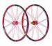 26" MTB Wheelset Gold / Red Bike Wheels With Aluminium Alloy Cassette