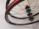 Red Dynamic Balance Carbon Fiber MTB Wheels For Racing EN14781