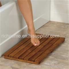 Anti-slip and Water proof Solid Teak Bathroom Mat