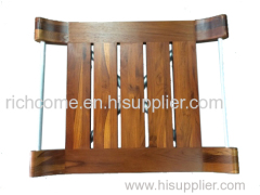 Solid Teak Spa Bench With Aluminum Legs