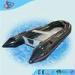 Big Black Motorized PVC Inflatable Boats Waterproof With Aluminum Bottom