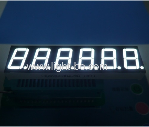 OEM de ultra blanco Seis dígitos 0,56 "7 segmentos LED de visualización para indiator digitales
