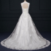 ALBIZIA Fashion Ivory Lace Tulle Keyhole Back A Line Court Train Wedding Dresses