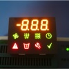 Customized Yellow / Green / Red Triple Digit 7 segment led display for Digital Refrigerator Controller