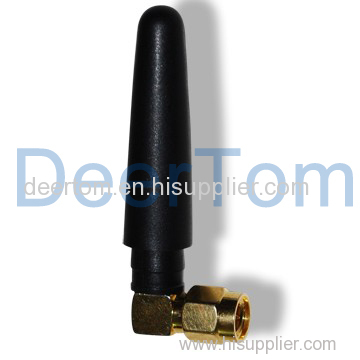 433MHz Terminal Rubber Duck Antenna SMA Connector Right Angle Straight Connector 2dBi Indoor Internal Omni Directional