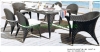 Rattan outdoor dining sets furniture with cushions supplier