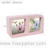 Pink Rectangle Concrete Picture Frame Abstract Paintings 2 Pcs For Girl