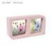 Pink Rectangle Concrete Picture Frame Abstract Paintings 2 Pcs For Girl