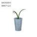 Blue Pillar Embossment Concrete Vase Handmake For Interior Decoration