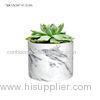 Cylinder Colorful Small Cement Flower Vase Marbling Unique For Garden Decor