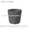 Dark Grey Cement Flower Pots / Heat - Resistant Concrete Pots For Plants