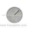 Round Gray Concrete Office Wall Clock Handmade Craft Silk Screen Logo