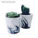 Tall Cylinder Concrete Plant Pots Custom Logo Marble Effect OEM / ODM