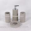 Custom Hotel Bathroom Concrete Cup / Four Piece Modern Bathroom Accessories