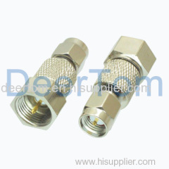 SMA Male to F Male Connector Adapter F Male to SMA Male Conector Adaptor Straight Connector Type RF Coaxial Connector