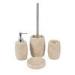 4 Piece Clear Simple Marble Concrete Bathroom Accessories Set Yellow For Home