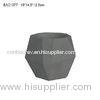 Heat - Resistant Cement Flower Pots / Dark Grey Concrete Pots For Plants