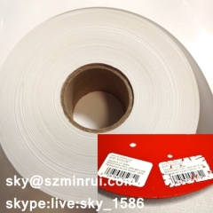 Permanent Adhesive Ultra Destructible Vinyl Materials Jumbo Rolls Matte White Unprinted Destructible Paper