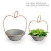 Gold Wire Apple Shape Concrete Vase Christmas Decor Flower Planter Pot