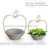 Gold Wire Apple Shape Concrete Vase Christmas Decor Flower Planter Pot