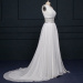 ALBIZIA Fashion White Beading Pleated Chiffon One-Shoulder A Line beach Wedding Dresses