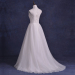 ALBIZIA beautiful White Concise Tulle Bateau Embroidery A-Line Tulle Wedding Dresses uk