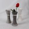 White Handcrafted Pillar Vases For Wedding Centerpieces 8.7cm 12.2cm