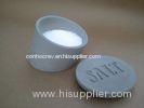 Light Grey Slant Concrete Salt Cellar Small Durable Handmake With Lid