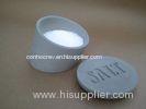 Light Grey Slant Concrete Salt Cellar Small Durable Handmake With Lid