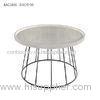 Rotatable Dining Concrete Desk Waterproof Heat - Resistant With Stable Metal Standing